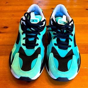 Puma Mens RS-X teal and black size 12